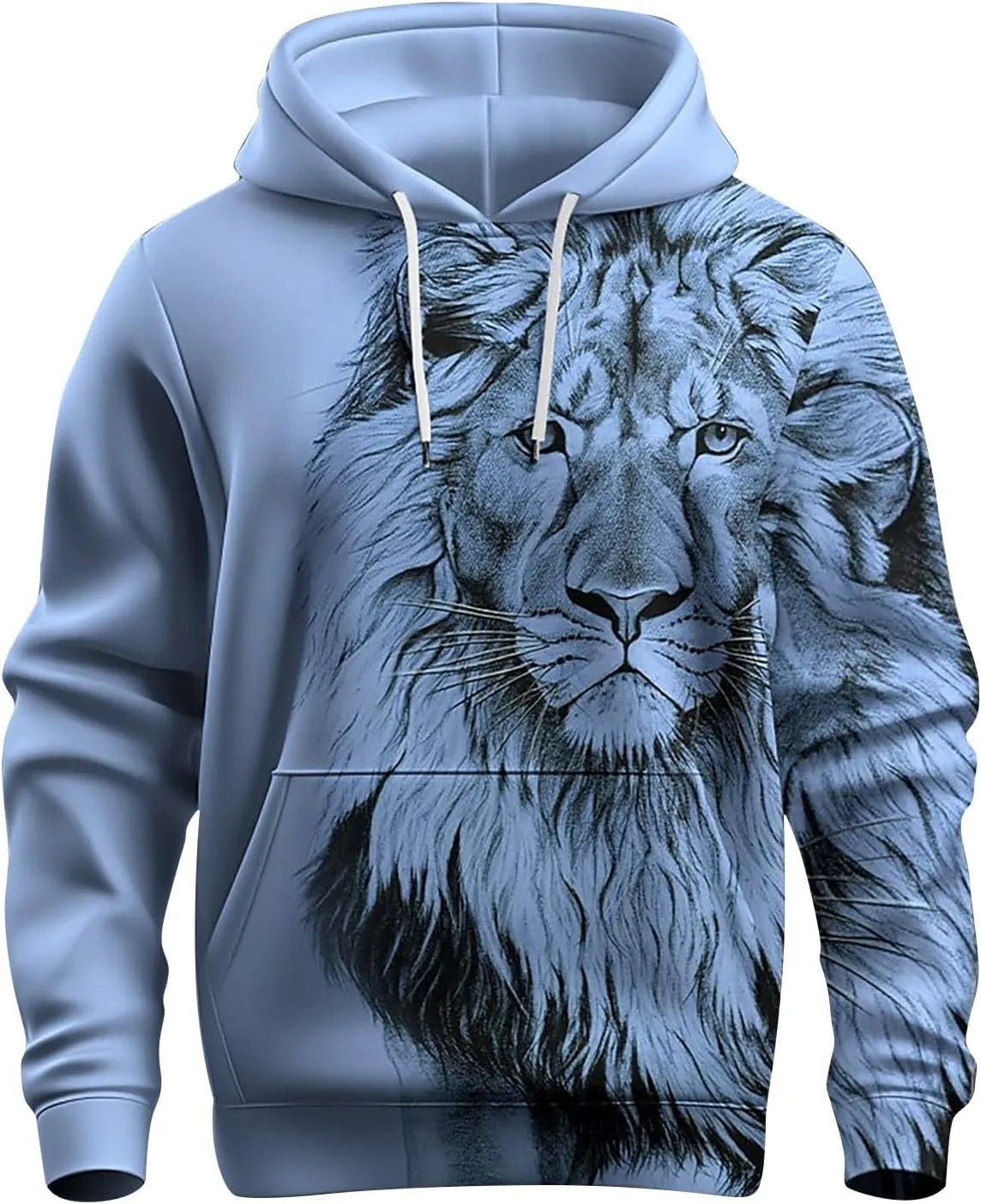 LCMTWX Mens Sweater Blouse Shirt Autumn And Winter Leisure Hooded Sweater Solid Color Sweater Soft Top Blouse Shirts For