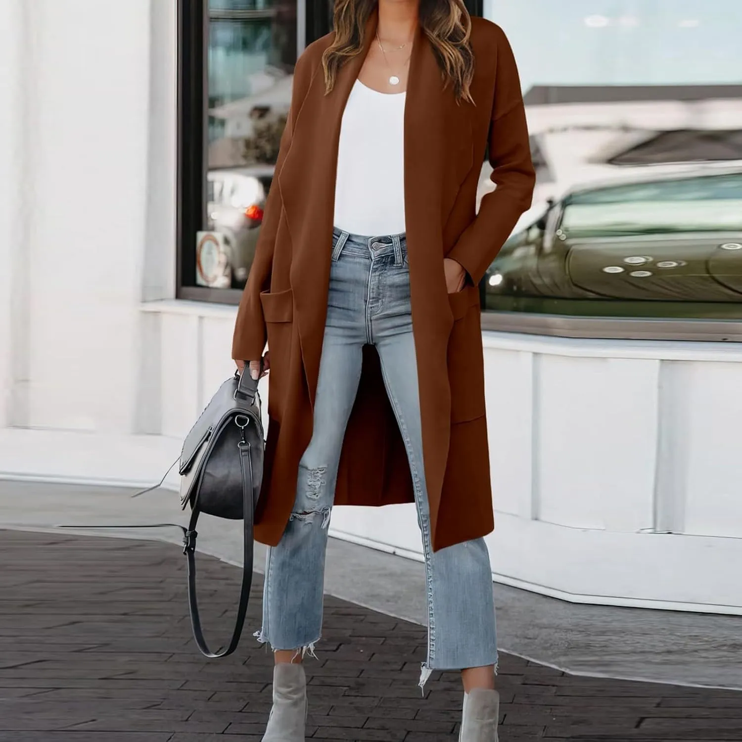 LCMTWX Women's 2023 Fashion Winter Coat Office Sleeveless Button Woolen Jacket Coat Winter Coat Women Womens Trench Coat