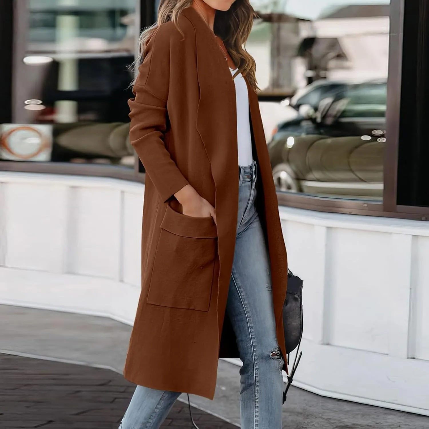 LCMTWX Women's 2023 Fashion Winter Coat Office Sleeveless Button Woolen Jacket Coat Winter Coat Women Womens Trench Coat