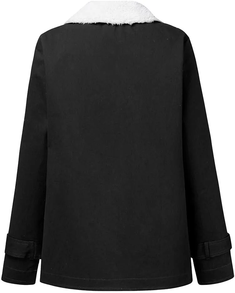 LCMTWX Women's Coats Basic Long Jacket Coat Single Breasted Long Sleeve Plus Size Outwear Coat Jacket with Coat for Women