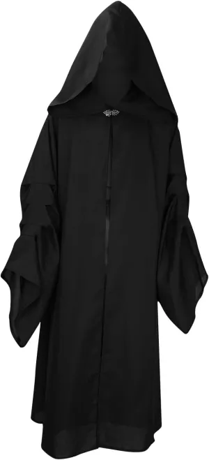Lmdudan Unisex Adult Cosplay Wizard Cape Robes 2023 Halloween Cloak with Hood Renaissance Medieval Party Cosplay Costume