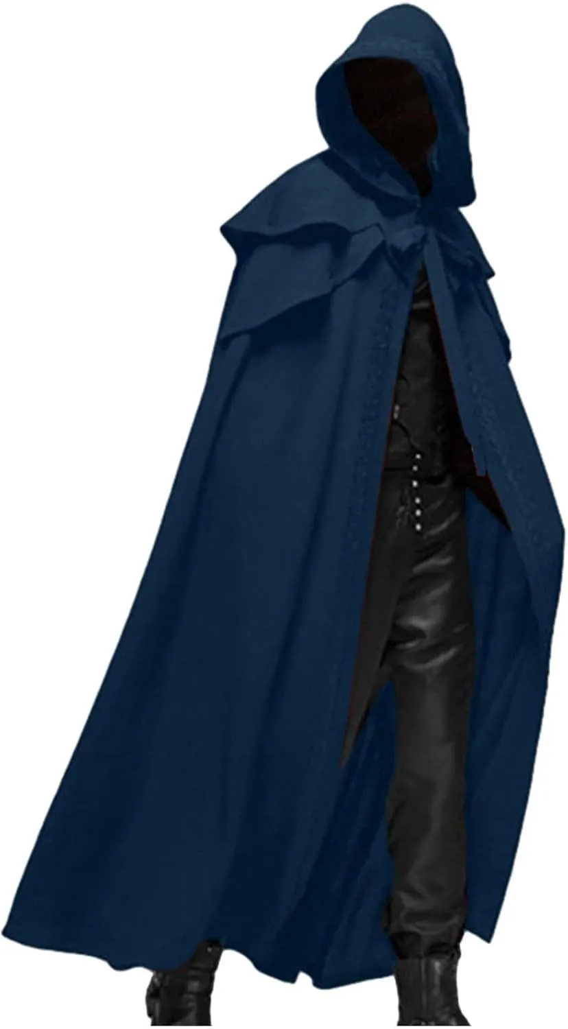 Lmdudan Unisex Adult Hooded Robe Cloak 2023 Halloween Renaissance Medieval Cape Women Men Tunic Hoodies Robe Cosplay Costumes