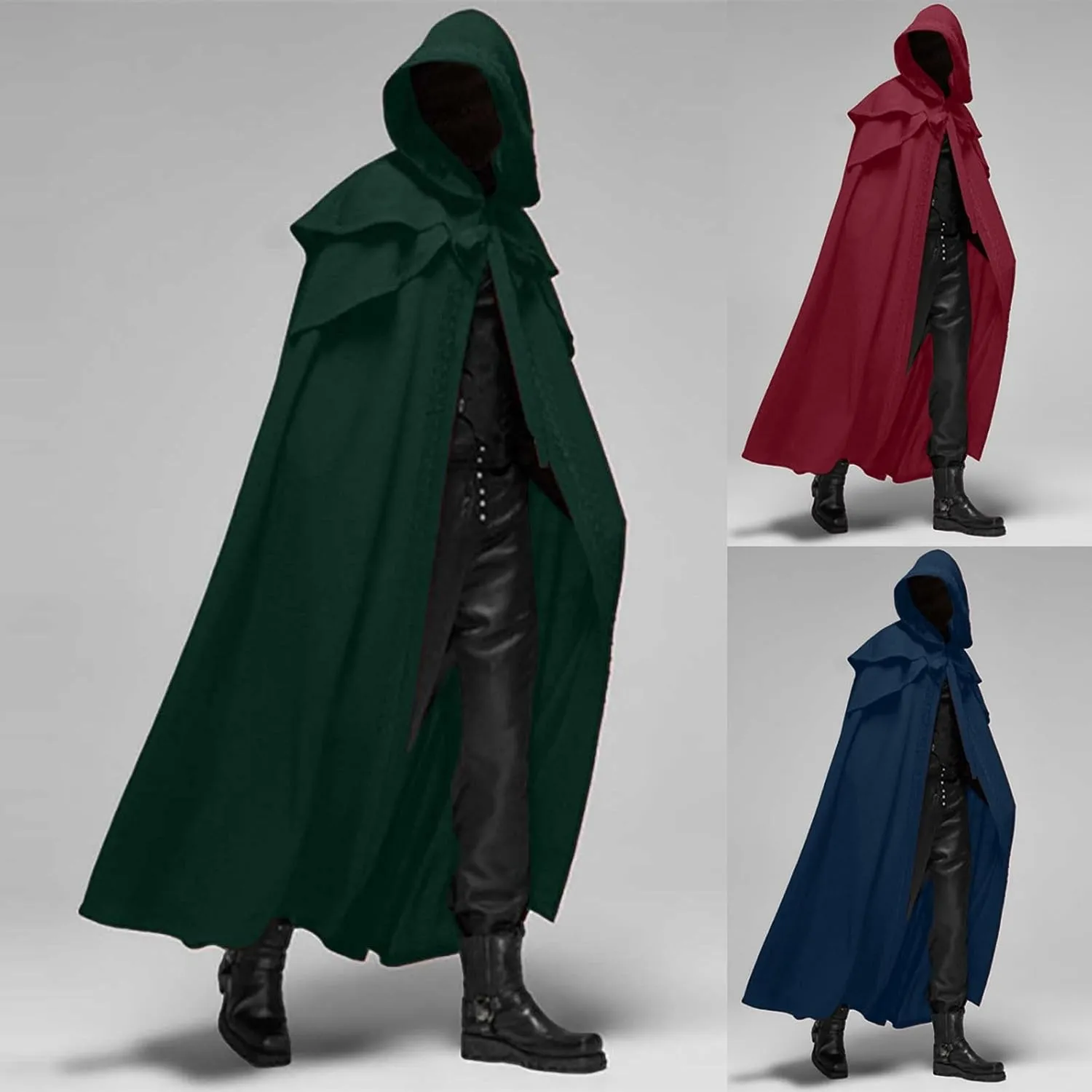 Lmdudan Unisex Adult Hooded Robe Cloak 2023 Halloween Renaissance Medieval Cape Women Men Tunic Hoodies Robe Cosplay Costumes