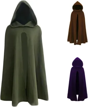 Lmdudan Unisex Adults Medieval Hooded Robe Renaissance Cape Halloween Cosplay Costume Vintage Steampunk Gothic Cloak Clothes