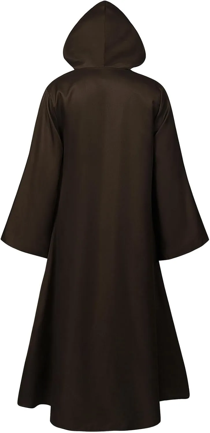 Lmdudan Unisex Adults Renaissance Hooded Cloak Medieval Cape Halloween Cosplay Costume Renaissance Steampunk Gothic Robes