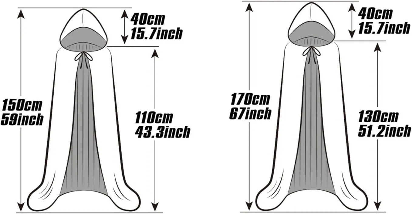 Lmdudan Unisex Full Length Hooded Cape Vintage Halloween Cloak Renaissance Medieval Party Stage Outfits Steampunk Gothic Robe