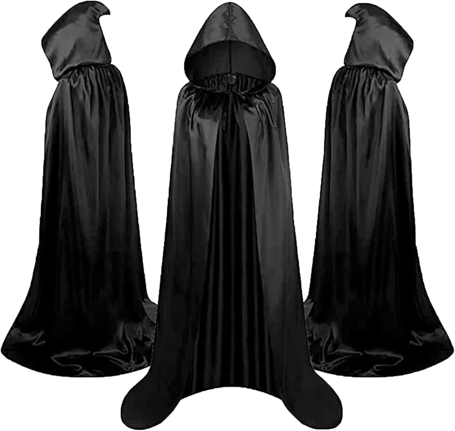 Lmdudan Unisex Full Length Hooded Cape Vintage Halloween Cloak Renaissance Medieval Party Stage Outfits Steampunk Gothic Robe
