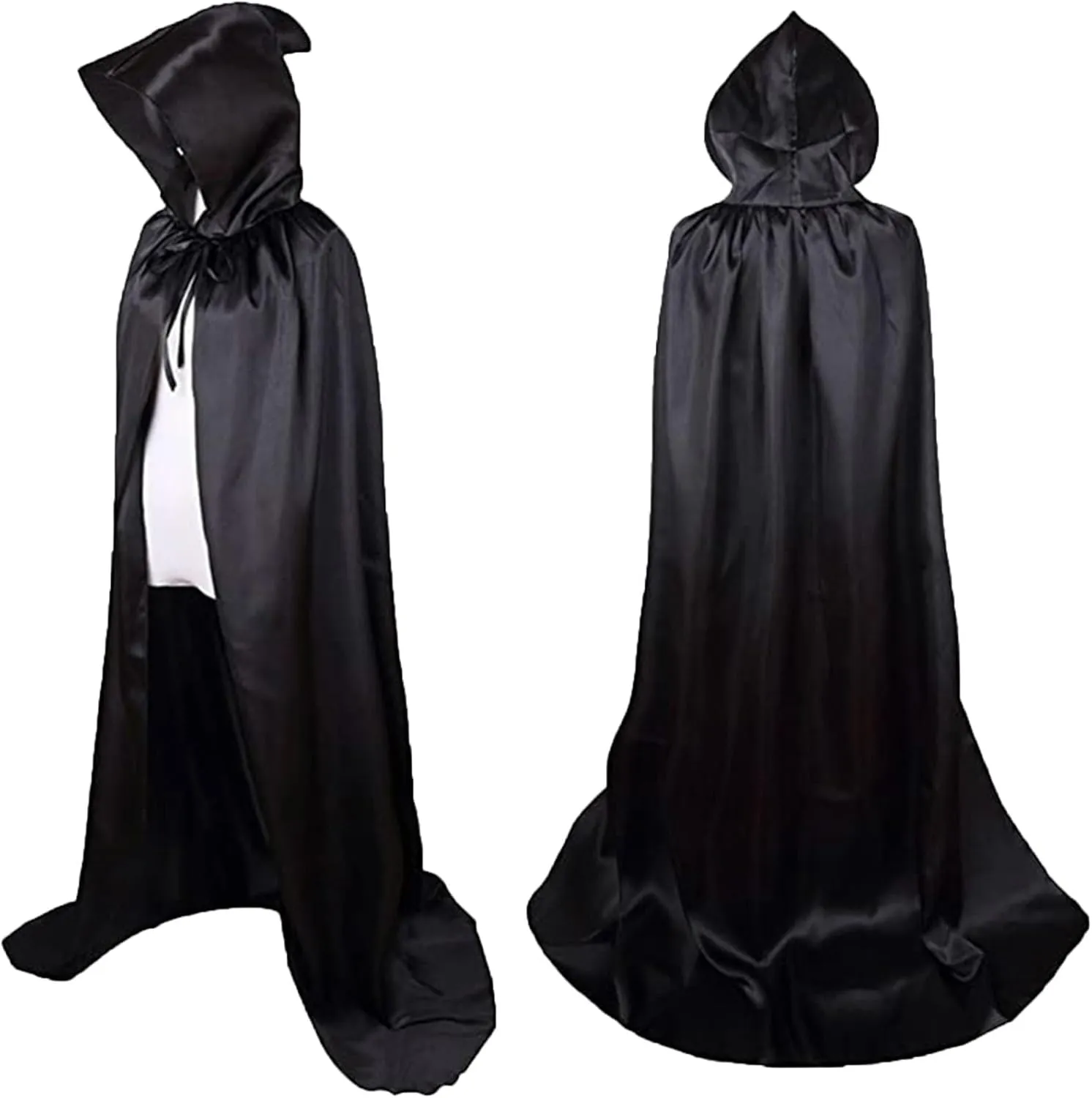 Lmdudan Unisex Full Length Hooded Cape Vintage Halloween Cloak Renaissance Medieval Party Stage Outfits Steampunk Gothic Robe