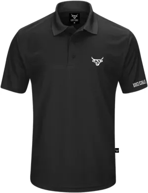 Lost Calf Mens Polo Short Sleeve Tee Shirt, Black