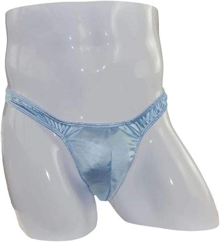 Low Rise Thongs for Men Metallic Leather Sexy Stretchy Panties T Back Soft Breathable Bulge Pouch Lightweight Underwear