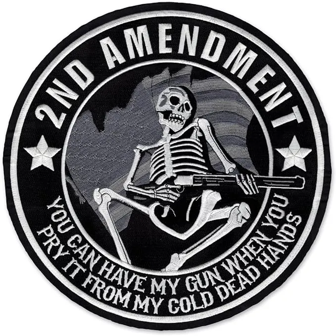 LT30179 - 2ND AMENDMENT SKULL : 5.5IN X 5.5I