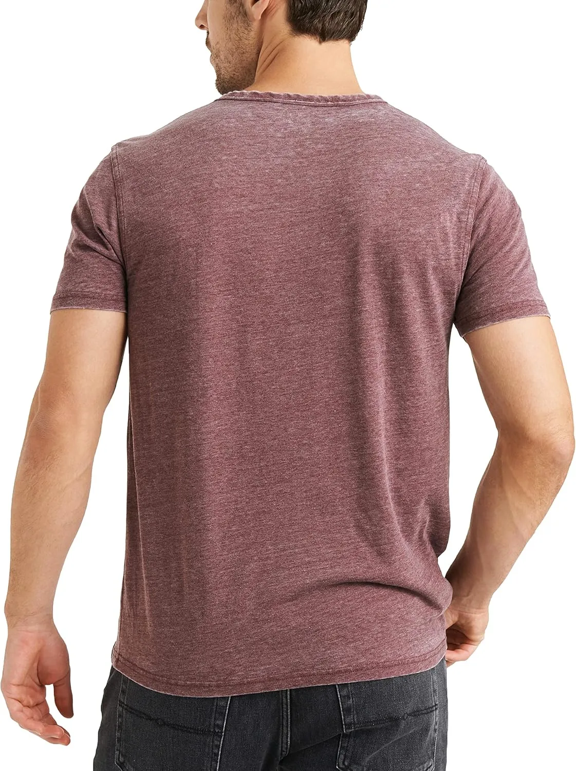 Lucky Brand Men's Venice Burnout Notch Neck Tee