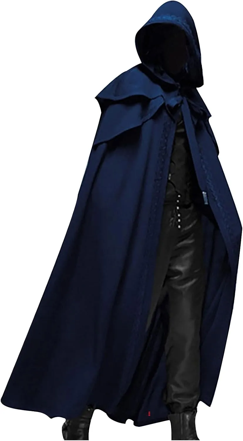 Man Hoods Formal Rave Hoods Cape Coat for Mens Long Vintage Goth ed Peasant Steampunk Winter Fall Hoods 2025