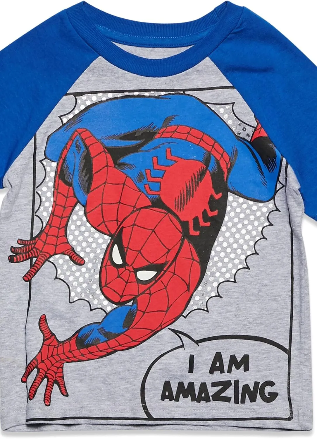 Marvel Avengers Spider-Man Mech Strike 4 Pack Cosplay Athletic T-Shirts Toddler to Big Kid Sizes (2T - 18-20)