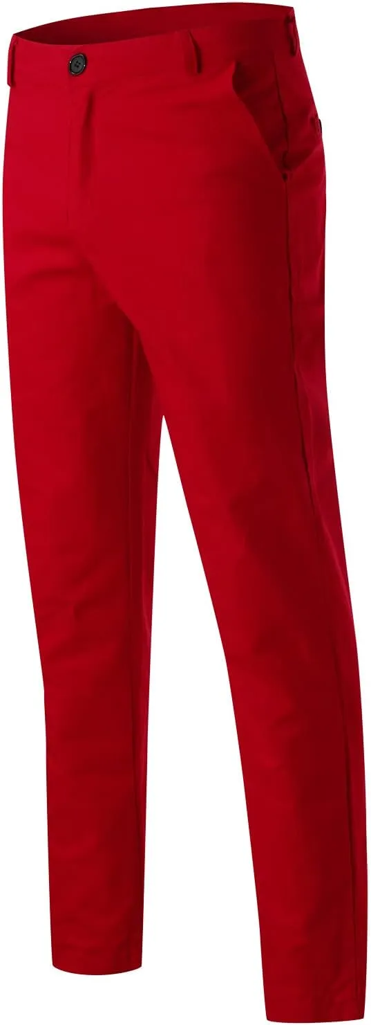 Men Mens Chino Pants Casual Stretch Waist Regular Fit Tactical Tapered Workout Trousers with Pockets Sweatpants for Mens