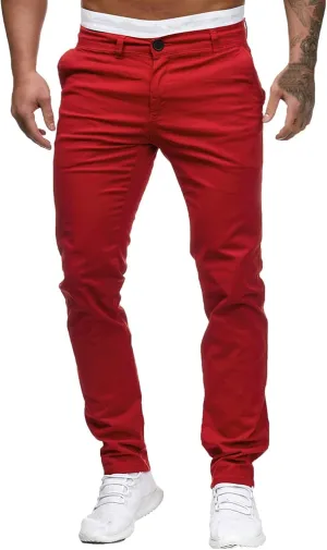 Men Mens Chino Pants Casual Stretch Waist Regular Fit Tactical Tapered Workout Trousers with Pockets Sweatpants for Mens