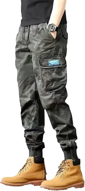 Men'S American Camouflage Cargo Pants Harem Athletic Pants Baggy Multi Pocket Pants Men Fashion Streetwear Pants