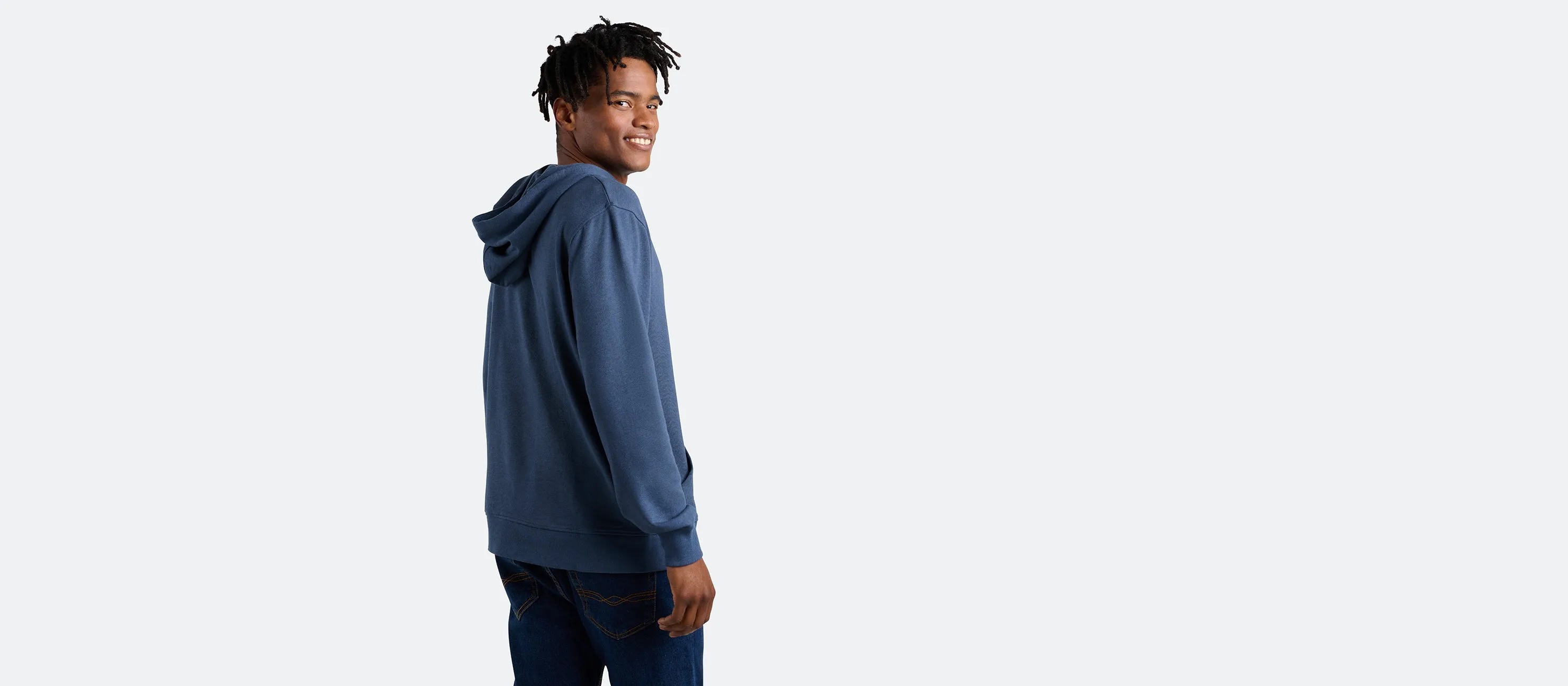 Men's French Terry Pullover Hoodie | Heather Navy
