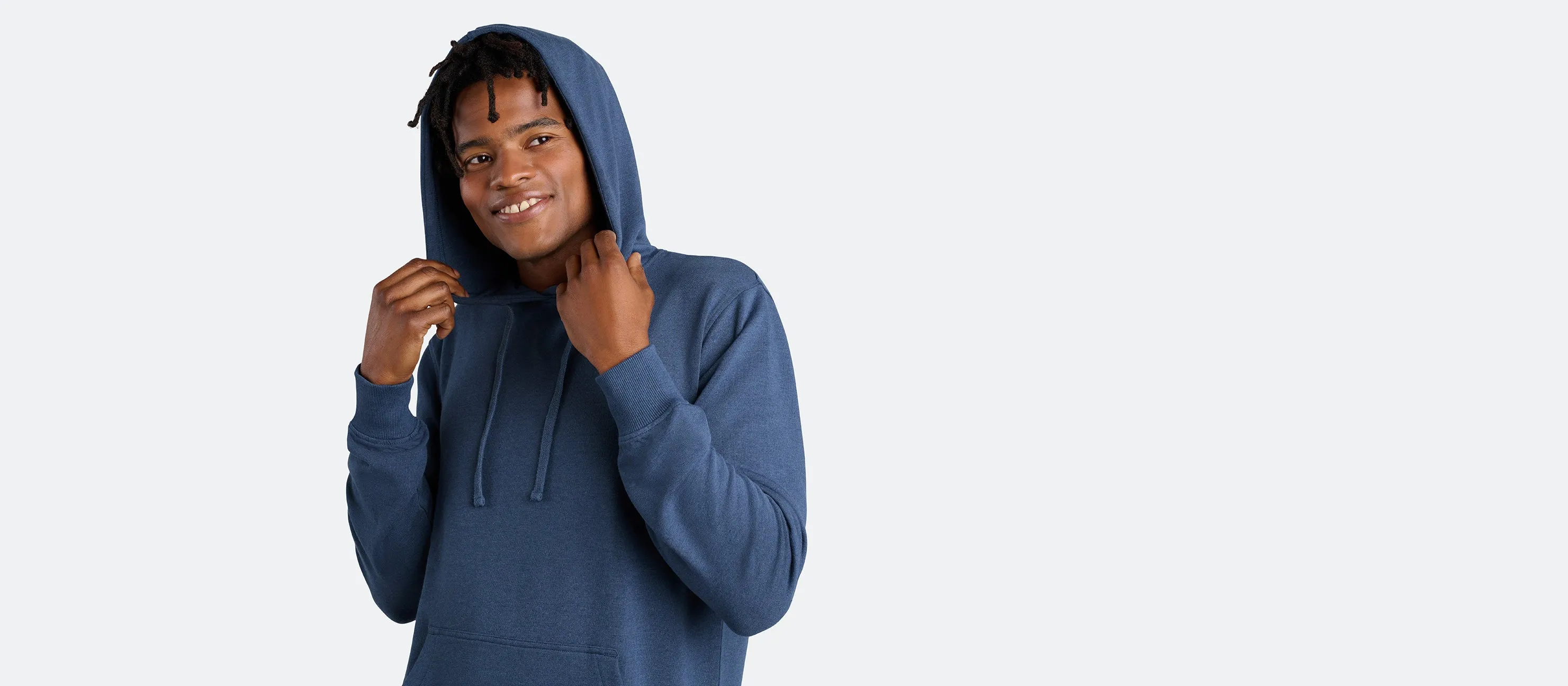 Men's French Terry Pullover Hoodie | Heather Navy