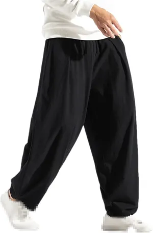 Men's Harem Pants Harajuku Style Loose Ankle-Length Trousers Streetwear Casual Jogging Pants