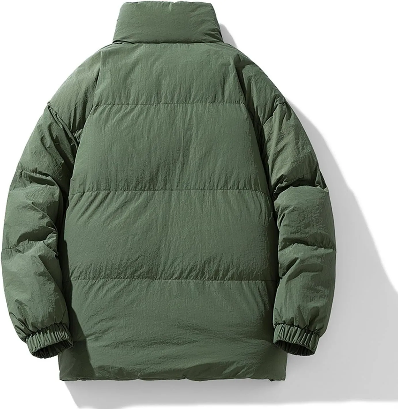 Mens Insulated Winter Warm Jackets Windproof Stand Collar Cotton Quilted Jackets Thicken Thermal Snow Padded Coats