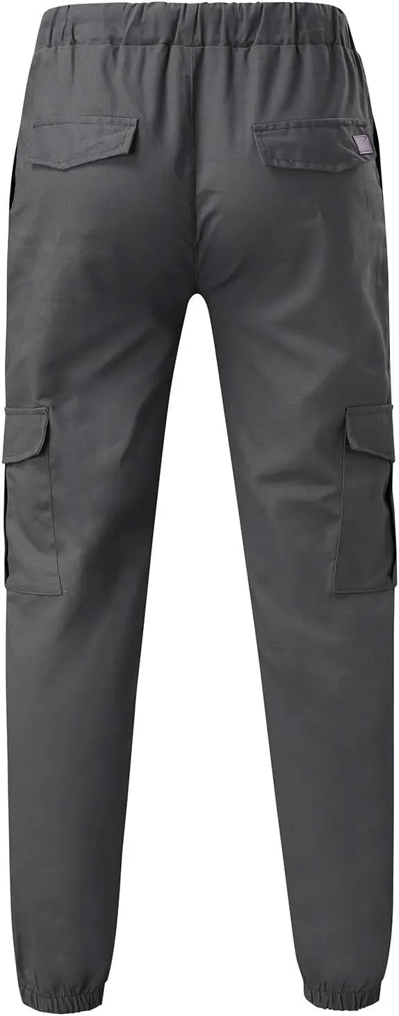 Men's Jogging Pants Cotton Fitness Drawstring Chino Cargo Pants Hiking Outdoor Twill Track Jogging Sweatpants Pants