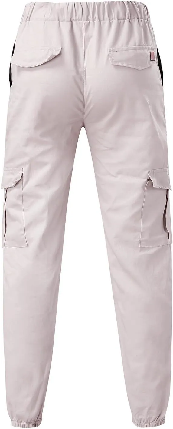Men's Jogging Pants Cotton Fitness Drawstring Chino Cargo Pants Hiking Outdoor Twill Track Jogging Sweatpants Pants