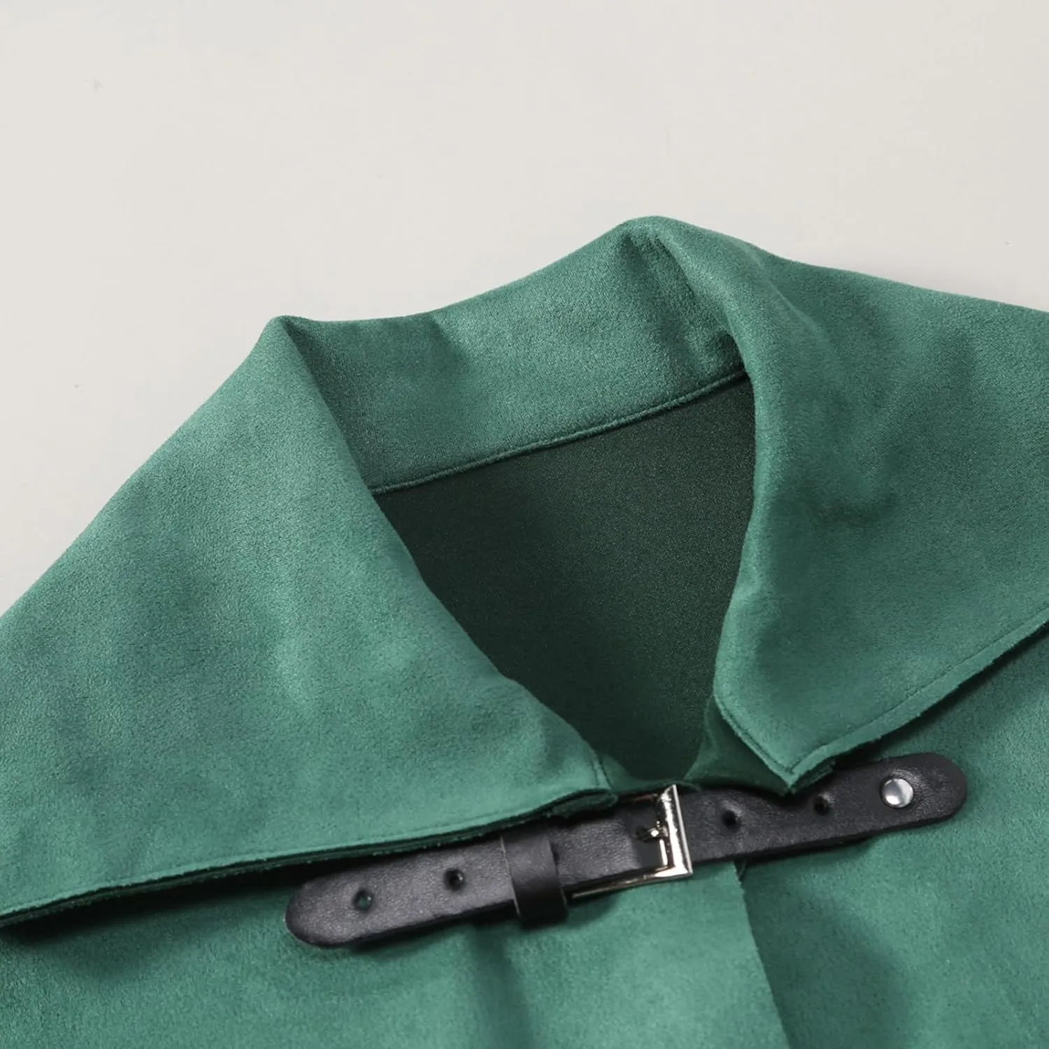 Mens Medieval Lapel Tailcoat Leather Buckle Gothic Sleeveless Waistcoat Renaissance Drawstring Coat Halloween Costume