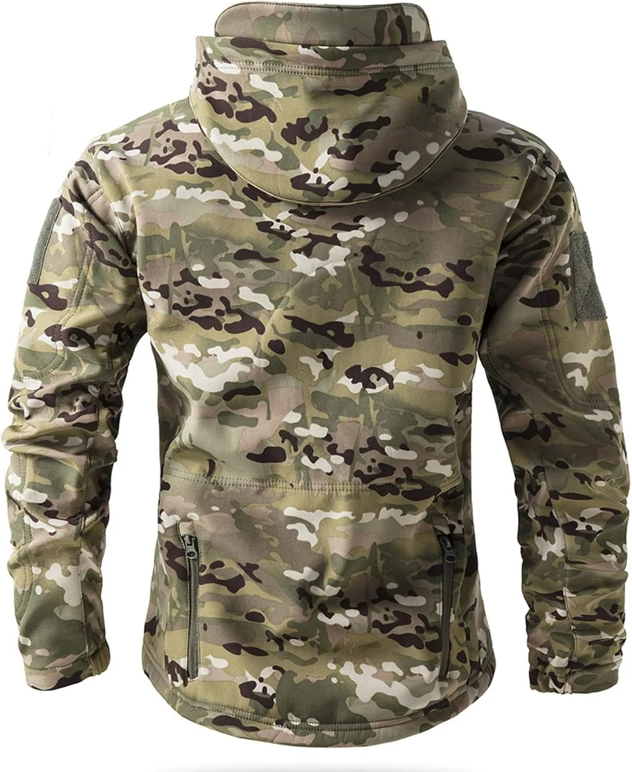 Men's Military Tactical Jackets Camo Hooded Softshell Jacket Outdoor Hunting Hiking Coat Winter Waterproof Windbreaker