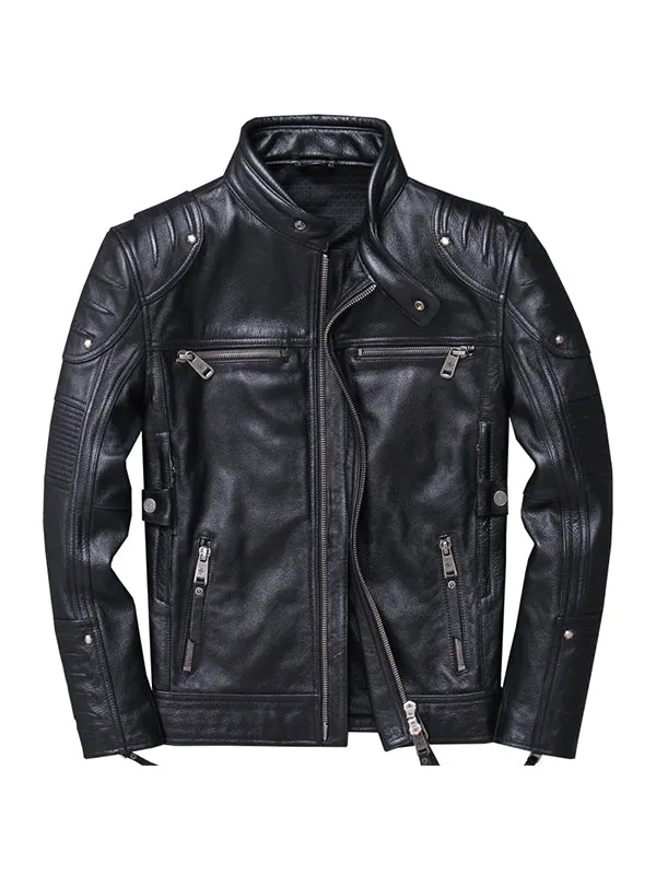 Men's Motorcycle Suit Vintage Leather Jacket