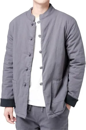 Men's National Style Winter Cotton Padded Coat - Youth Cotton Padded Coat - Chinese Ancient Costume