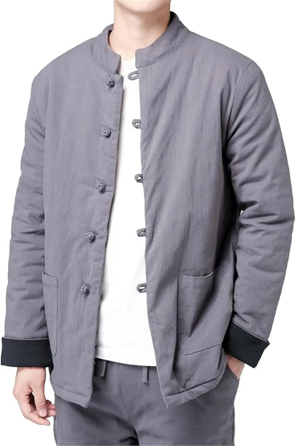 Men's National Style Winter Cotton Padded Coat - Youth Cotton Padded Coat - Chinese Ancient Costume