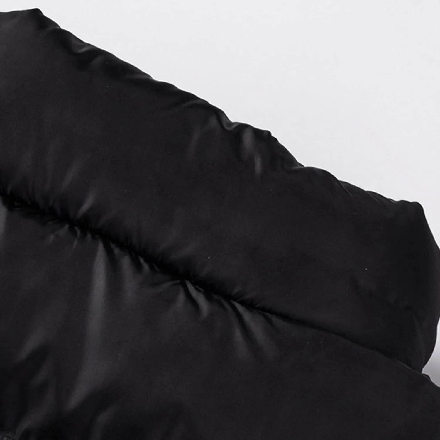 Mens Puffer Jacket No Hood Packable Lightweight Down Jacket Windproof Winter Thicken Padded Coat Warm Parka Jacket