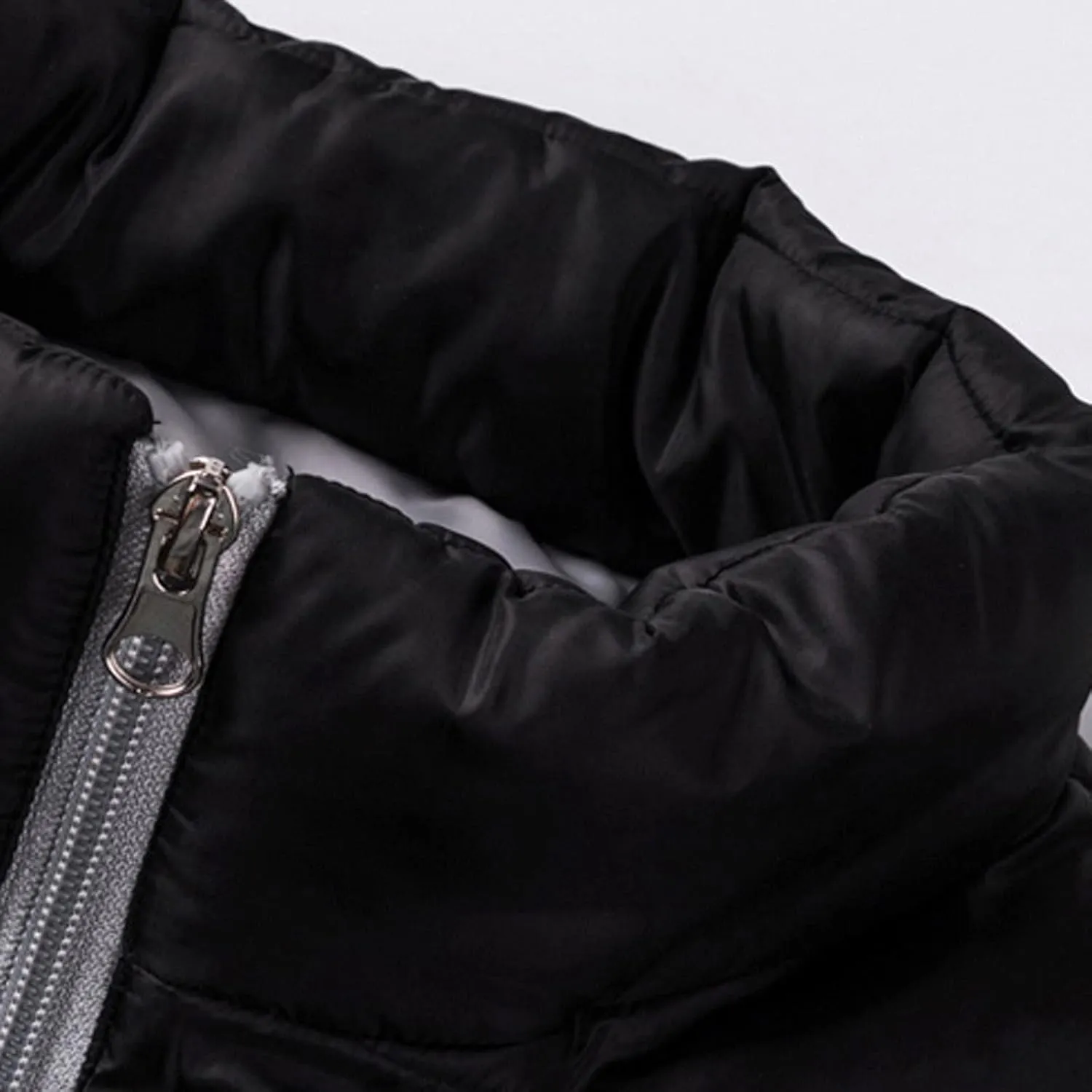 Mens Puffer Jacket No Hood Packable Lightweight Down Jacket Windproof Winter Thicken Padded Coat Warm Parka Jacket
