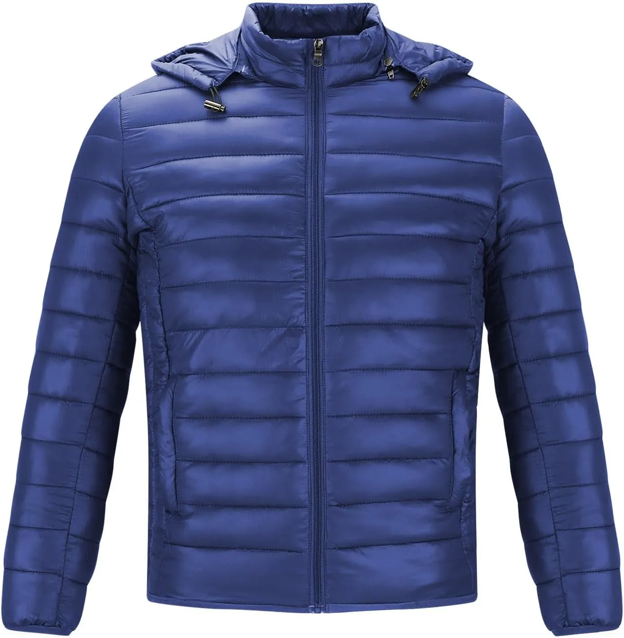 Men's Puffer Jacket Plus Size Lightweight Down Jacket Packable Quilted Jacket Zip up Padded Coat Warm Winter Jacket