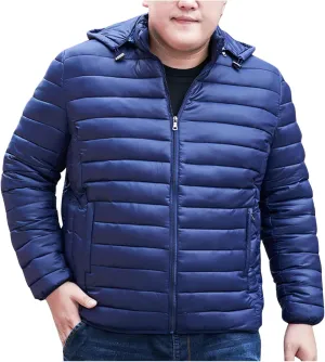 Men's Puffer Jacket Plus Size Lightweight Down Jacket Packable Quilted Jacket Zip up Padded Coat Warm Winter Jacket