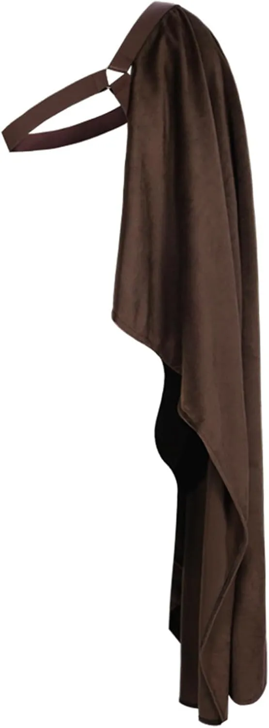 Men's Renaissance Cloak Victorian Floor Length Cape Gothic Vintage Robes Halloween Party Cardigan Medieval Costume