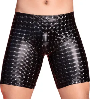 Mens Sexy Boxer Briefs Stretchy PU Leather Convex Bag Underwears Elastic Seamless Lingeries Soft Breathable Trunks