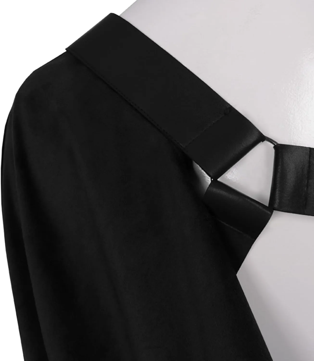 Men's Steampunk Half Shoulder Cloak Victorian Shawl Capes Medieval Buckle Cape Wraps Renaissance Halloween Costume