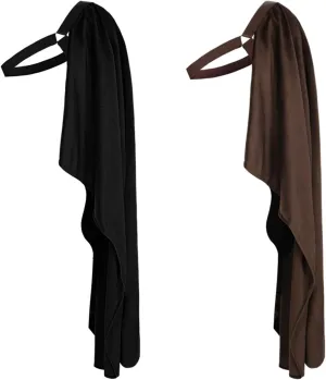 Men's Steampunk Half Shoulder Cloak Victorian Shawl Capes Medieval Buckle Cape Wraps Renaissance Halloween Costume