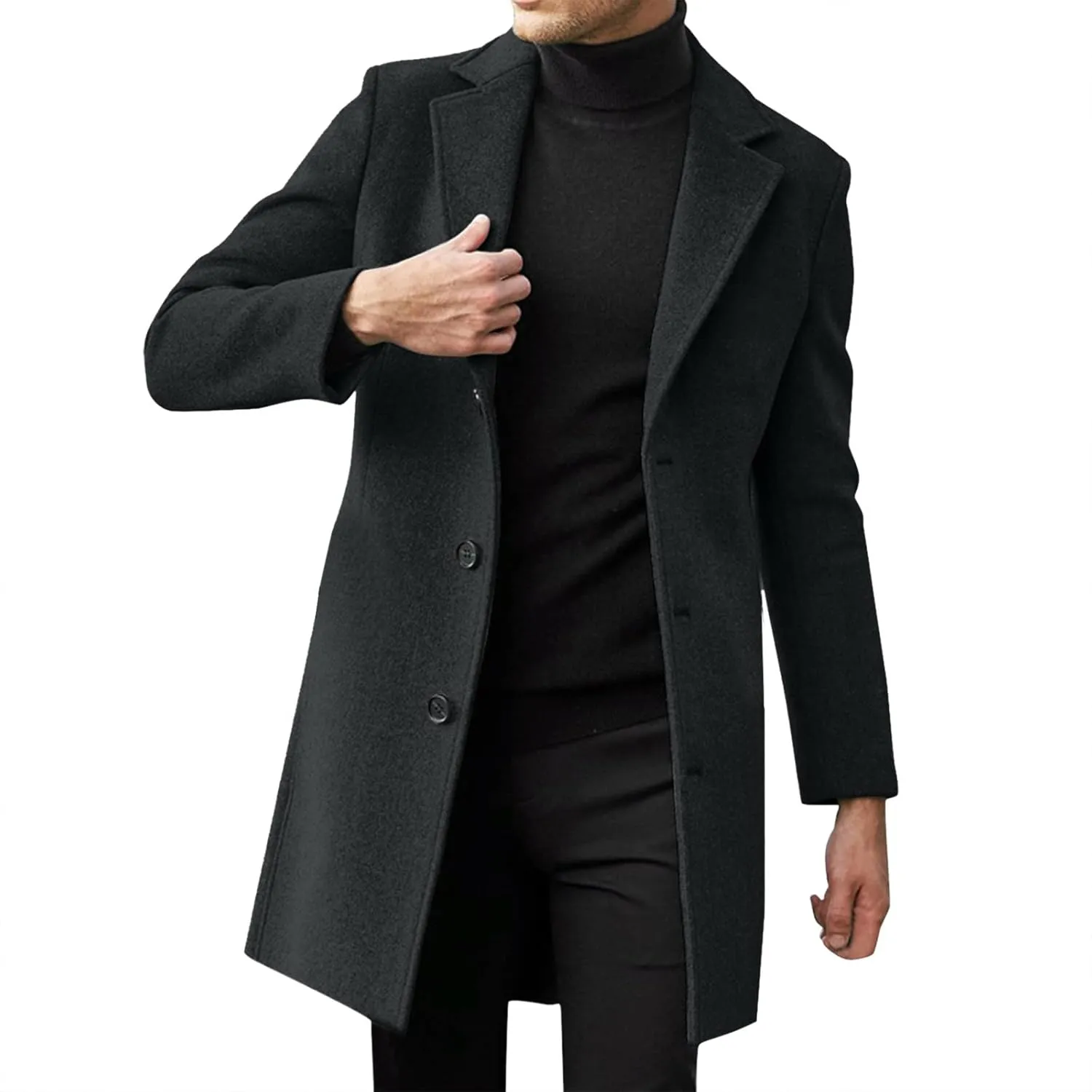 Mens T Shirts Winter Coat Lapel Collar Long Sleeve Padded Leather Jacket Vintage Thicken Coat Sheepskin Jacket Long