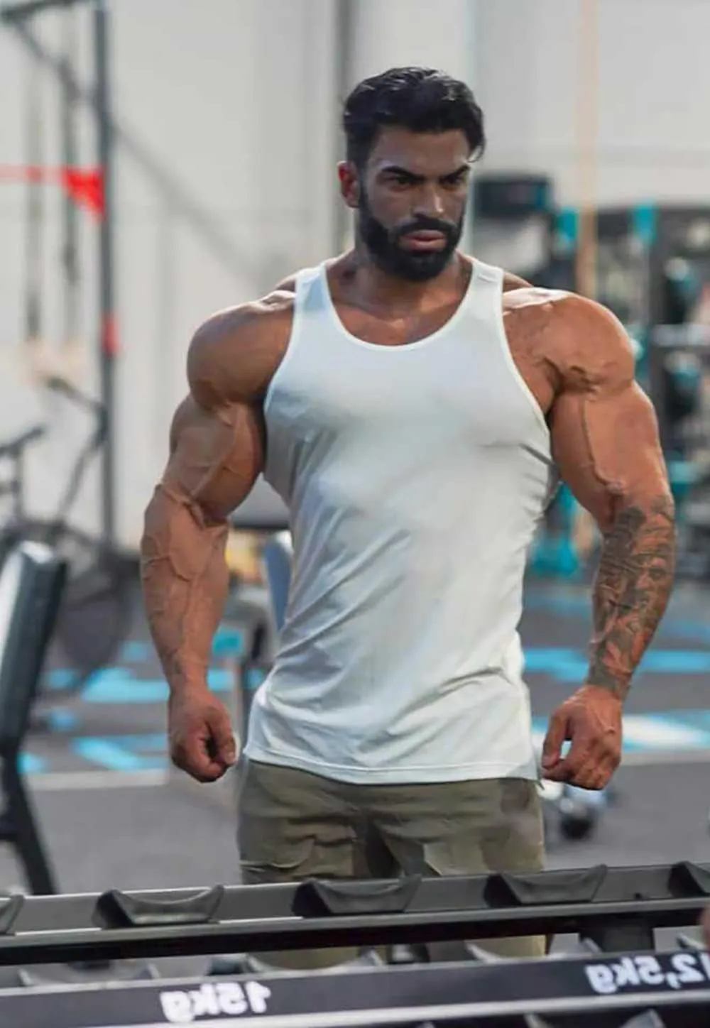 Men's Tank Tops Workout Gym Sleeveless Bodybuilding Shirts Fitness Athletic Muscle Tee