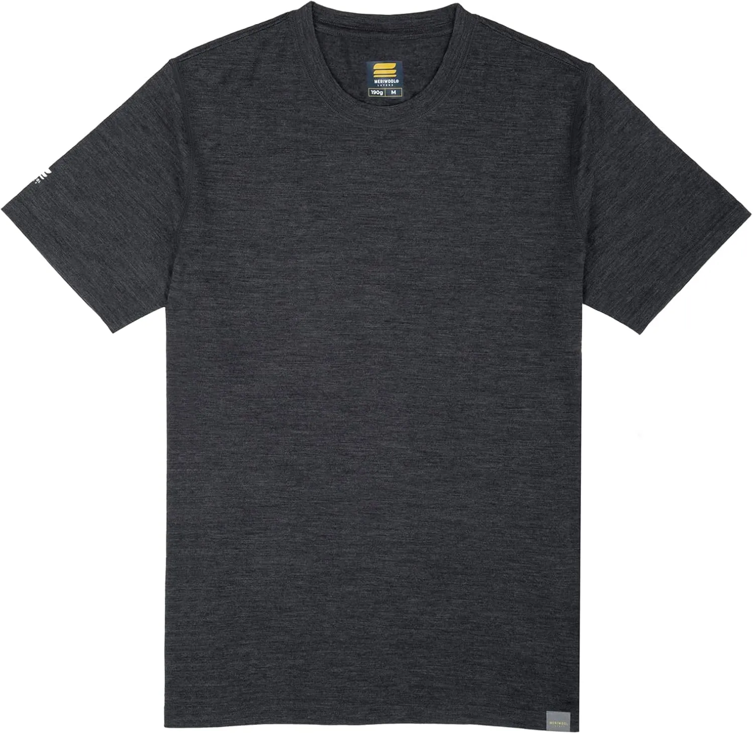 MERIWOOL Mens Merino Wool Short Sleeve T Shirt Lightweight Base Layer