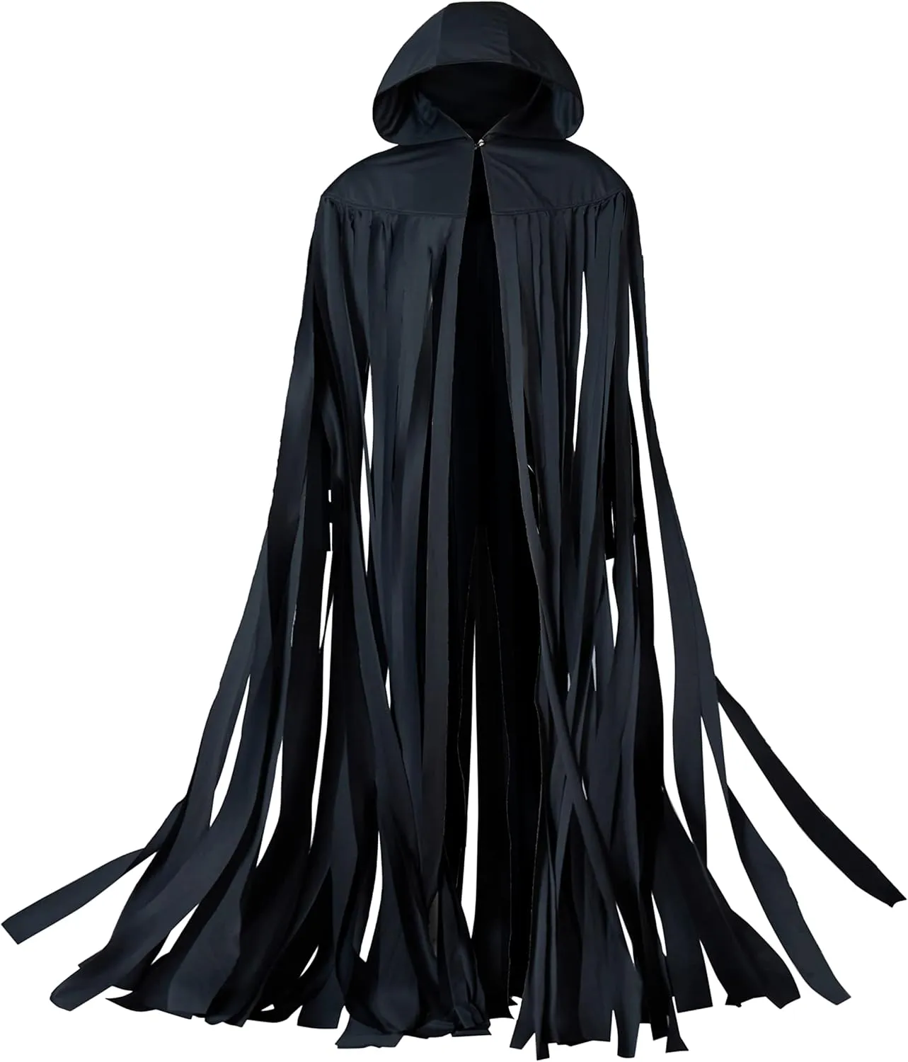 Mistcloak Dark Grey Strips Women Mens Hooded Cardigan Long Cape Cloak Robe for Unisex Adult