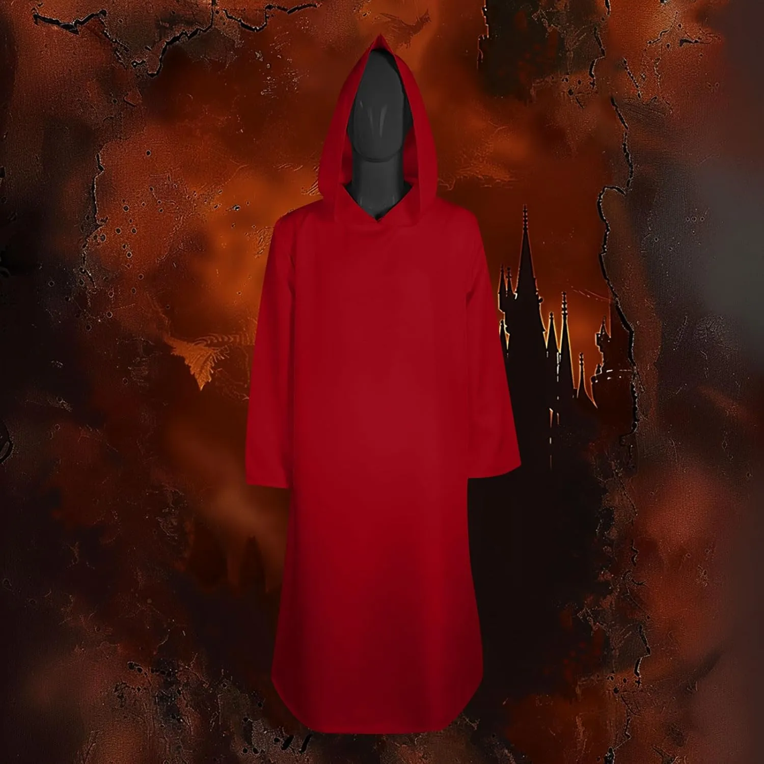 Monk Robe Medieval Friar Monk Priest Hooded Robe Cloak Halloween Tunic Hooded Uniform Monk Costume Cosplay Costume