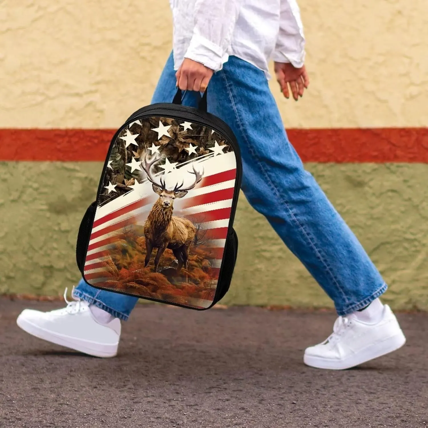 Mumeson 3D Deer Pattern Kids School Backpack Backpack for Kids Teen Soft Breathable Backing Satchel Day Pack School Supplies Elementary School Bag