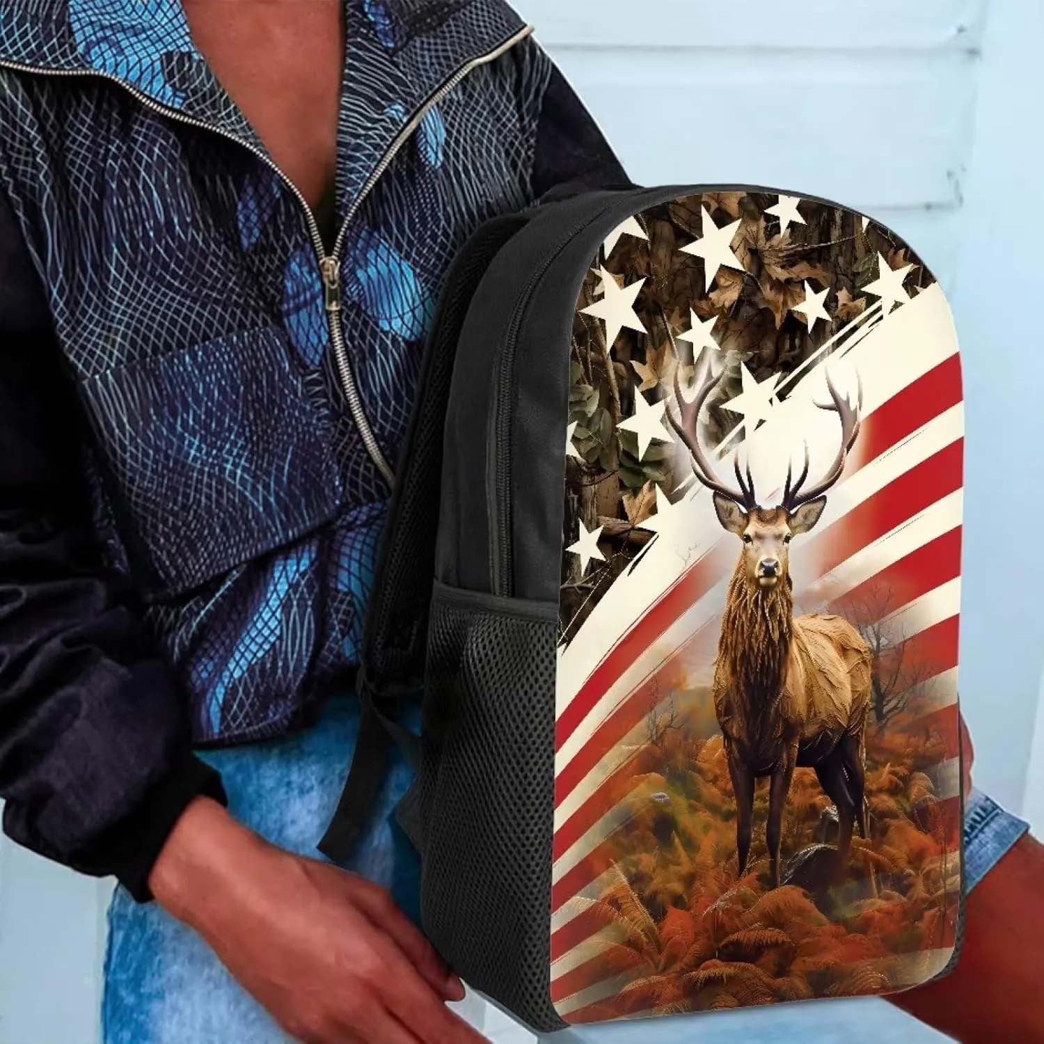 Mumeson 3D Deer Pattern Kids School Backpack Backpack for Kids Teen Soft Breathable Backing Satchel Day Pack School Supplies Elementary School Bag