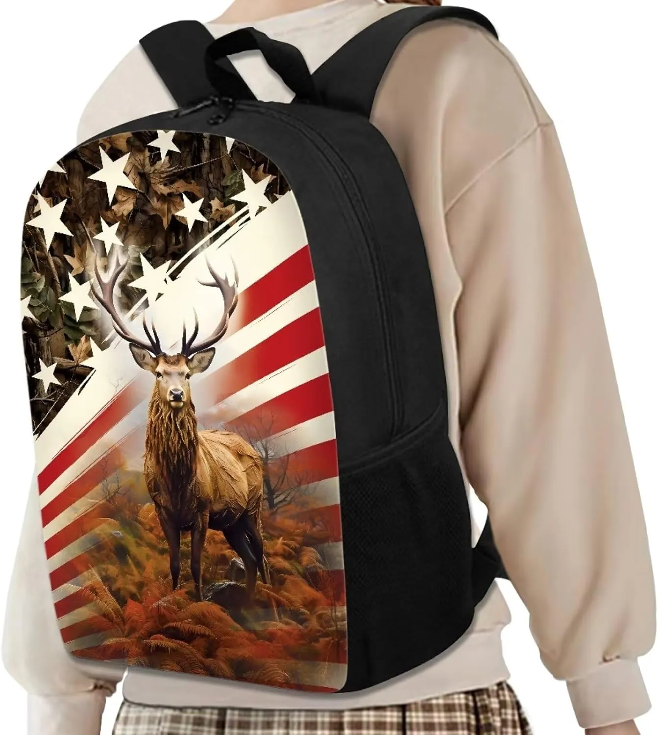 Mumeson 3D Deer Pattern Kids School Backpack Backpack for Kids Teen Soft Breathable Backing Satchel Day Pack School Supplies Elementary School Bag