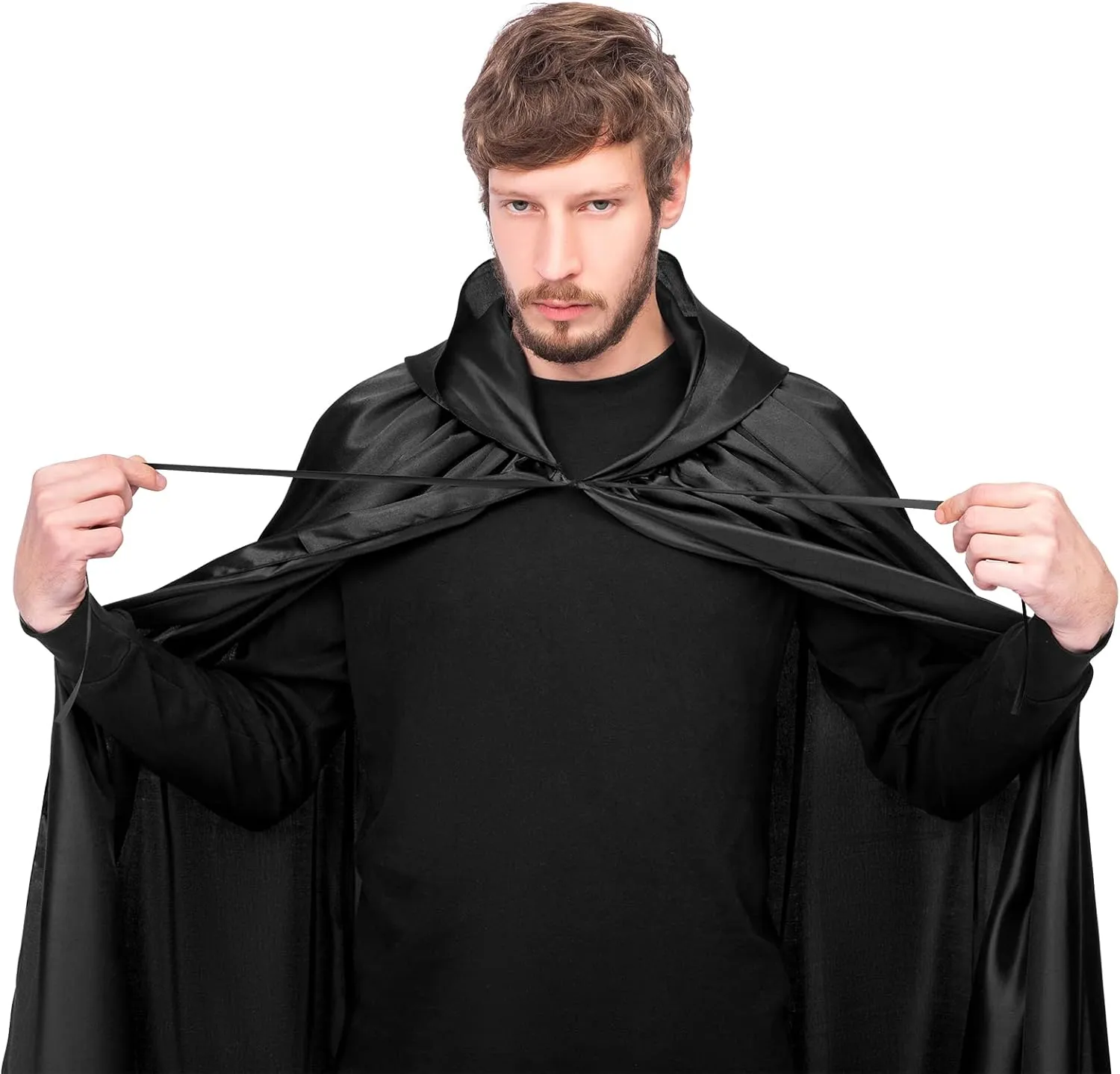 Myir JUN Unisex Hooded Cloak Robe Costume Halloween Hooded Full Length Hooded Cloak Halloween Christmas Fancy Cape Costumes