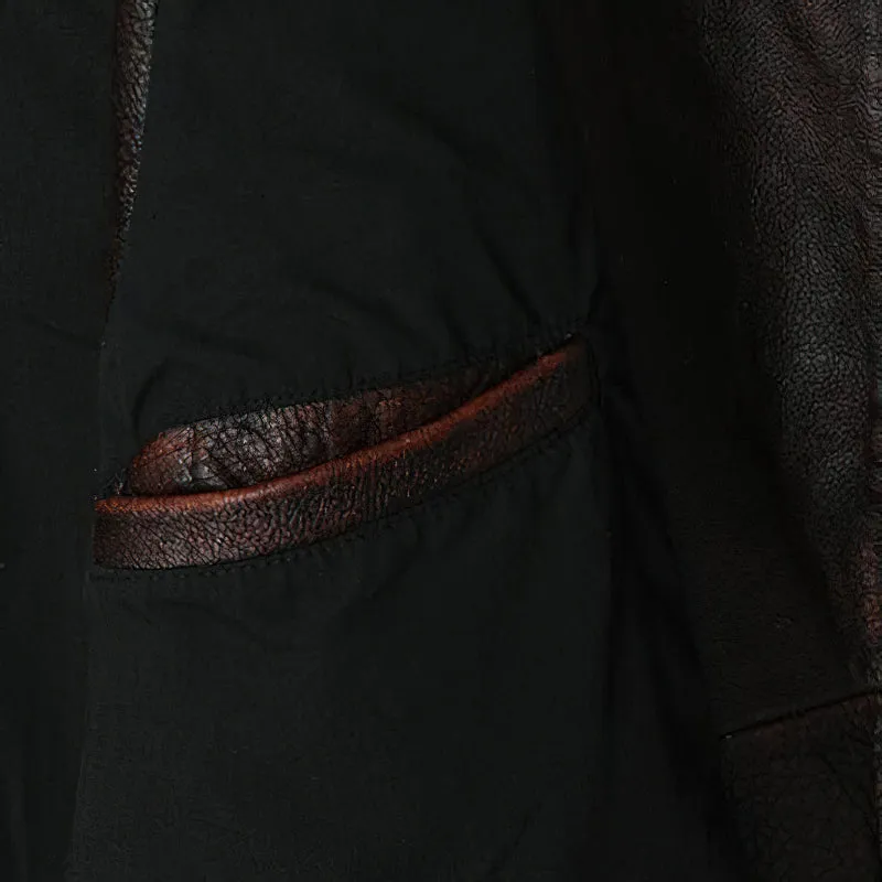 Natural Genuine Leather Motorcycle Vest For Men / Spring Vintage Brown Biker Sleeveless Jacket